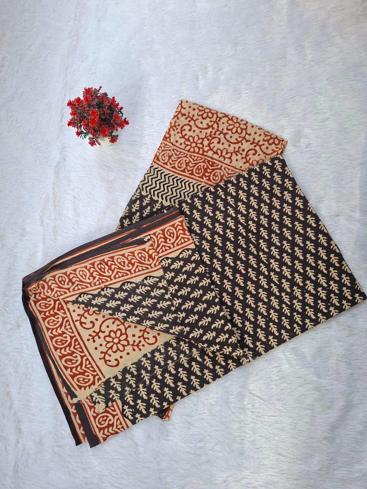 Pure Cotton Unstitched Suit - Cotton Dupatta