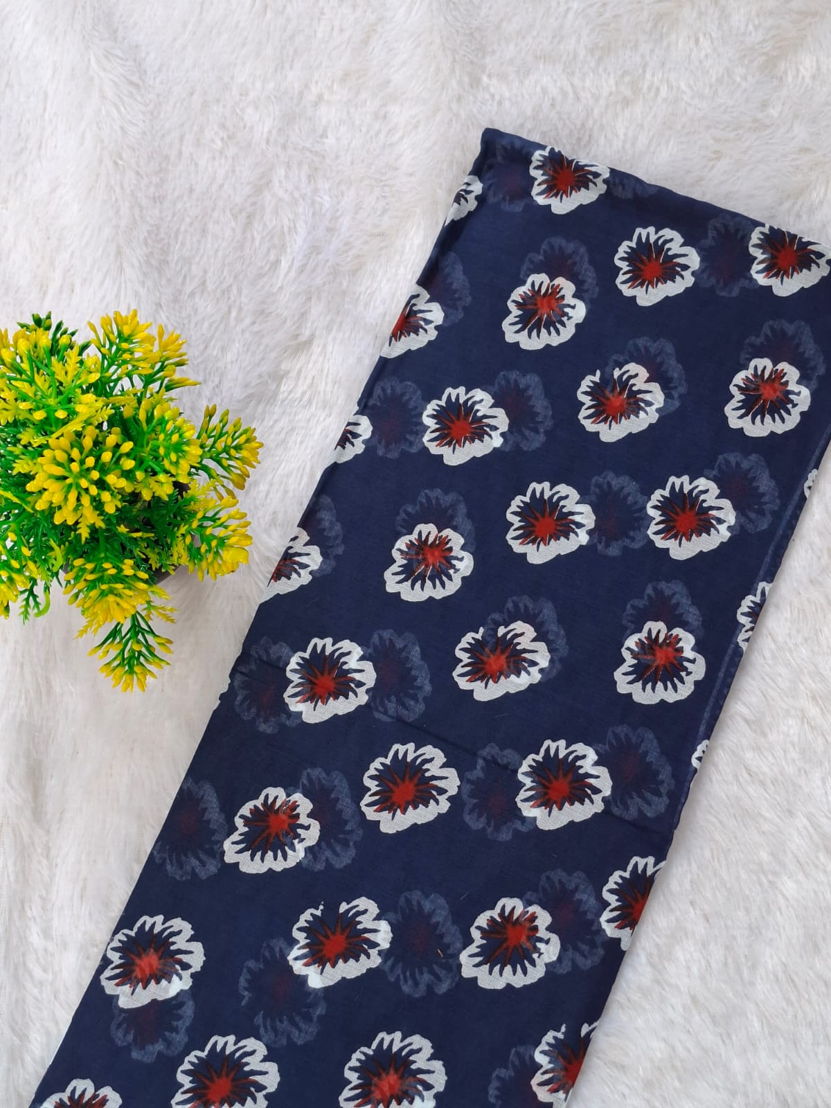 Pure Cotton Unstitched Suit - Cotton Dupatta