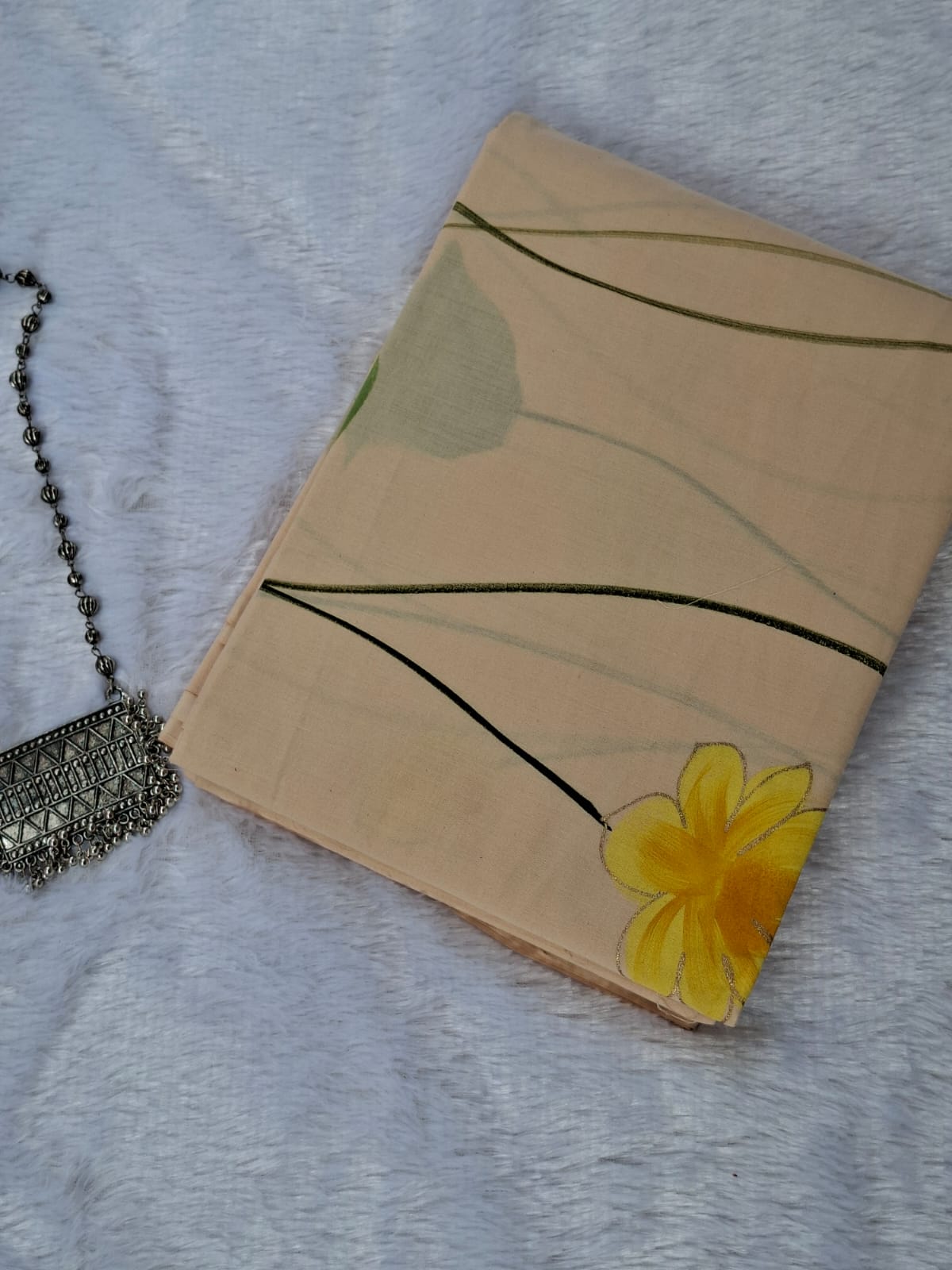 Pure Cotton Unstitched Suit - Cotton Dupatta