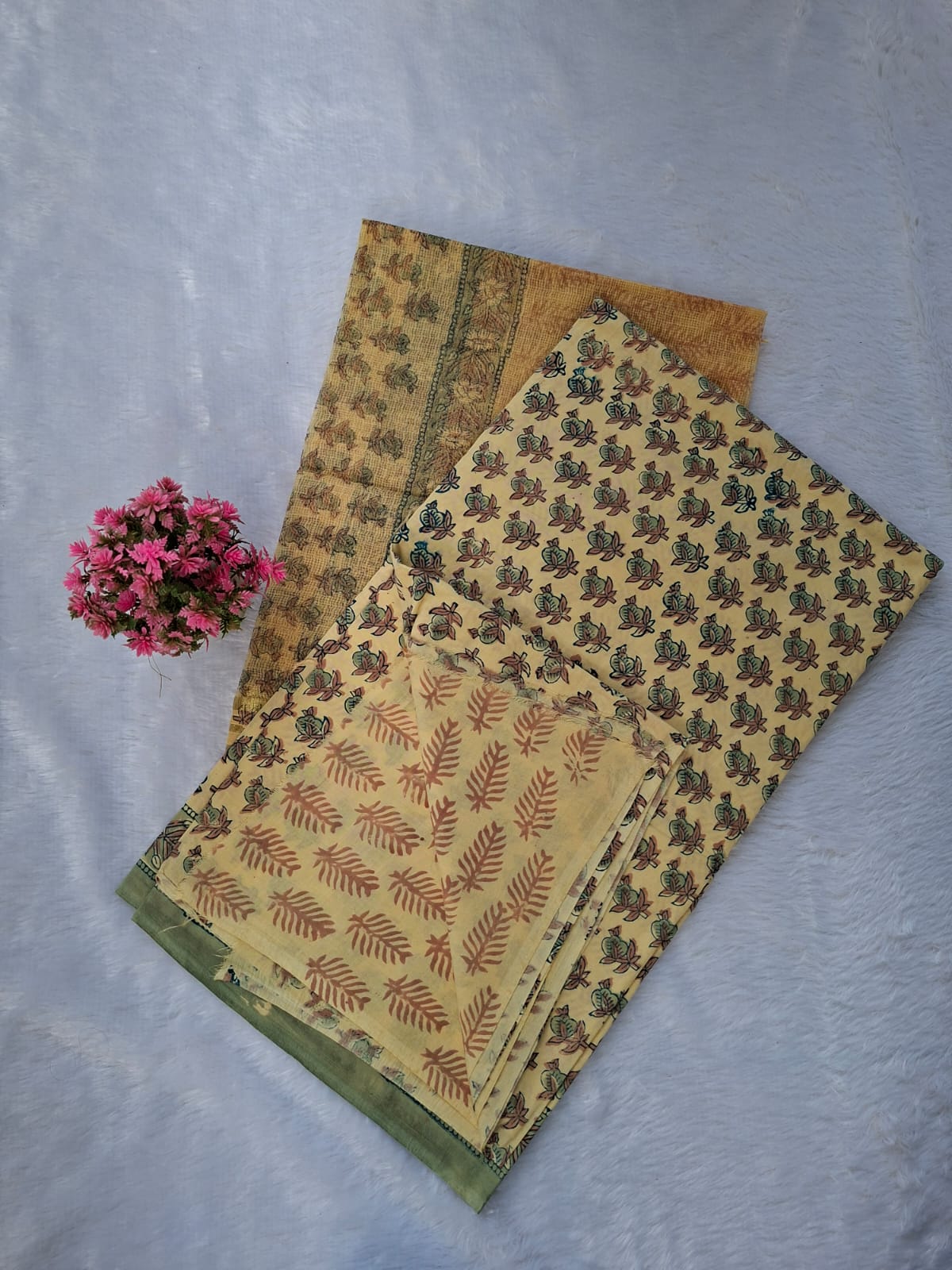 Pure Cotton Unstitched Suit - Kota Dupatta