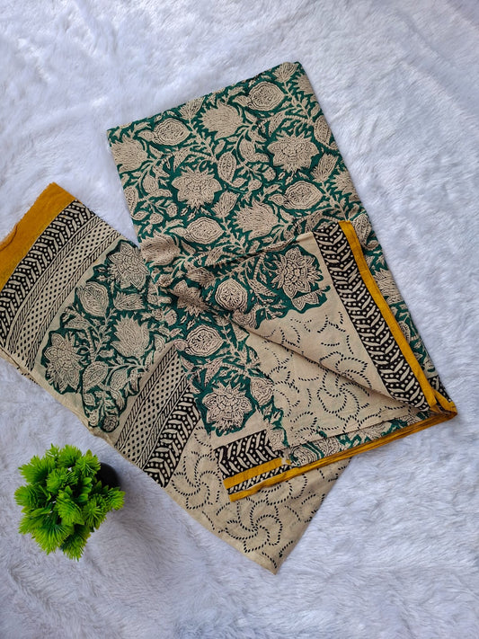 Pure Cotton Unstitched Suit - Cotton Dupatta