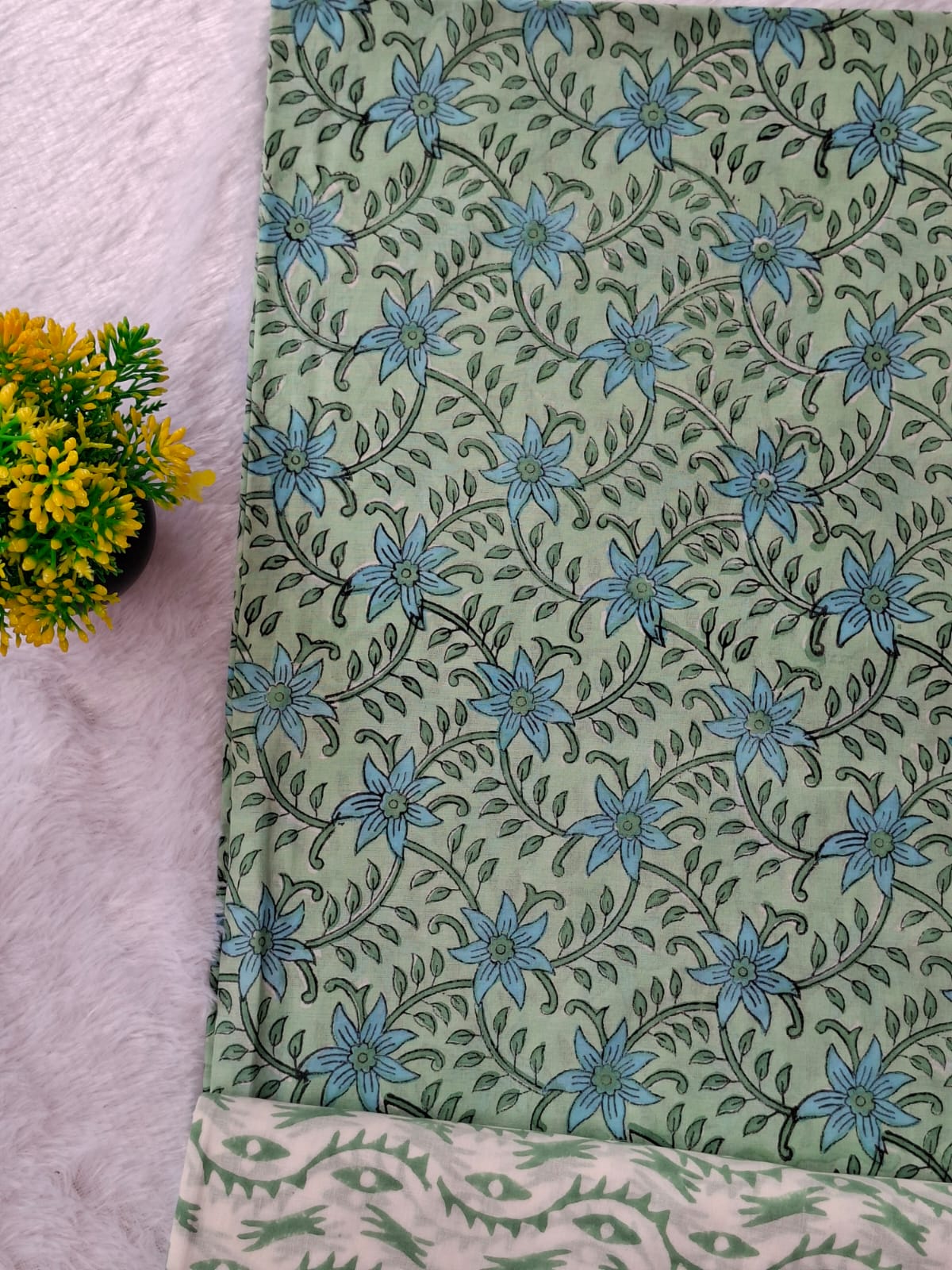 Pure Cotton Unstitched Suit - Cotton Dupatta