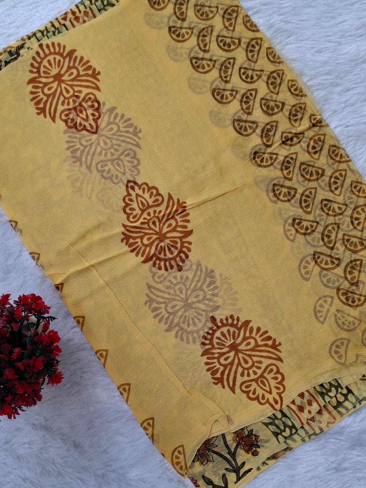 Pure Cotton Unstitched Suit - Cotton Dupatta