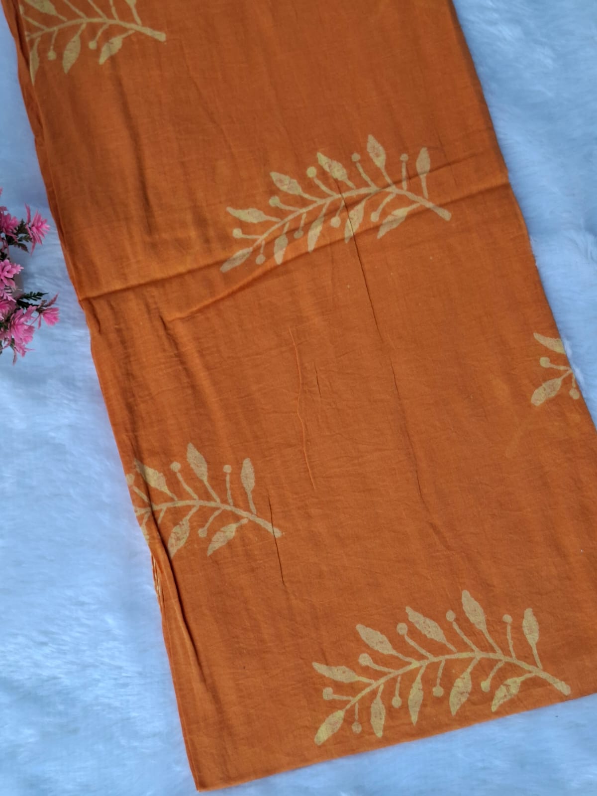Pure Cotton Unstitched Suit - Cotton Dupatta