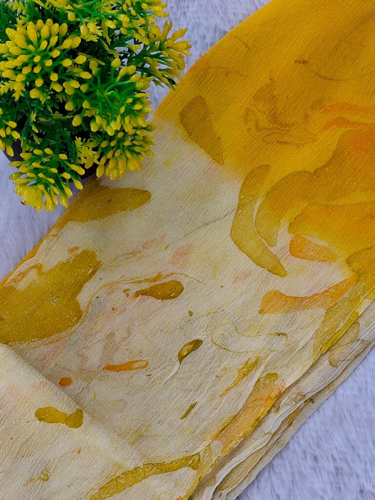 Pure Cotton Unstitched Suit - Chiffon Dupatta