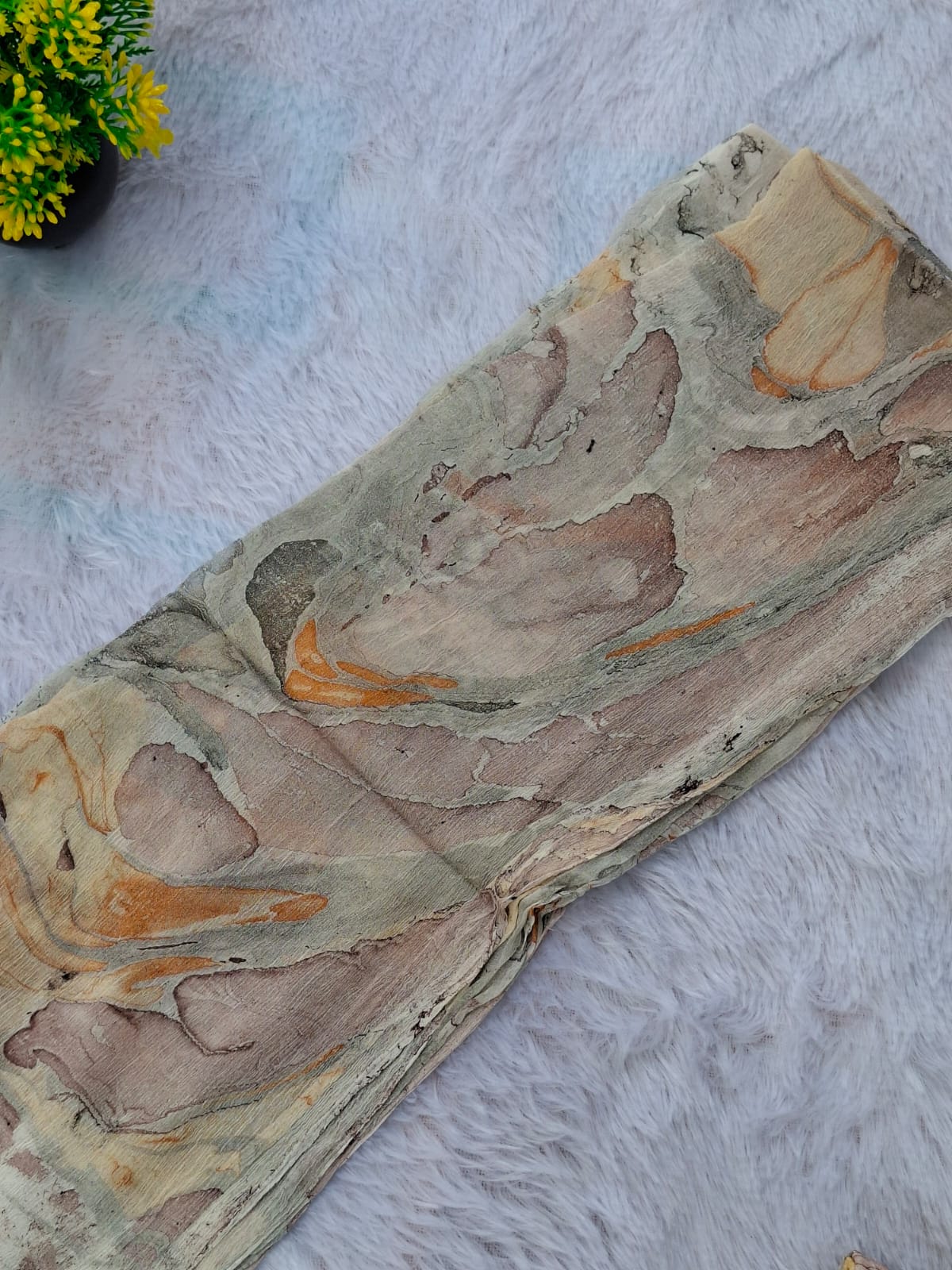 Pure Cotton Unstitched Suit - Chiffon Dupatta