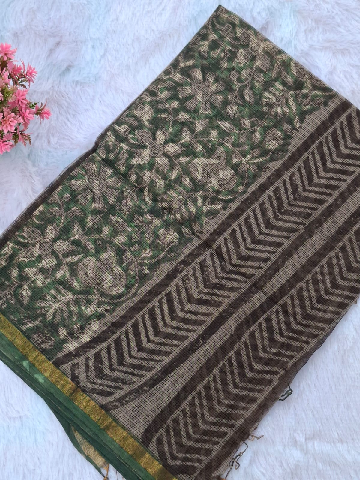 Pure Cotton Unstitched Suit - Kota Dupatta