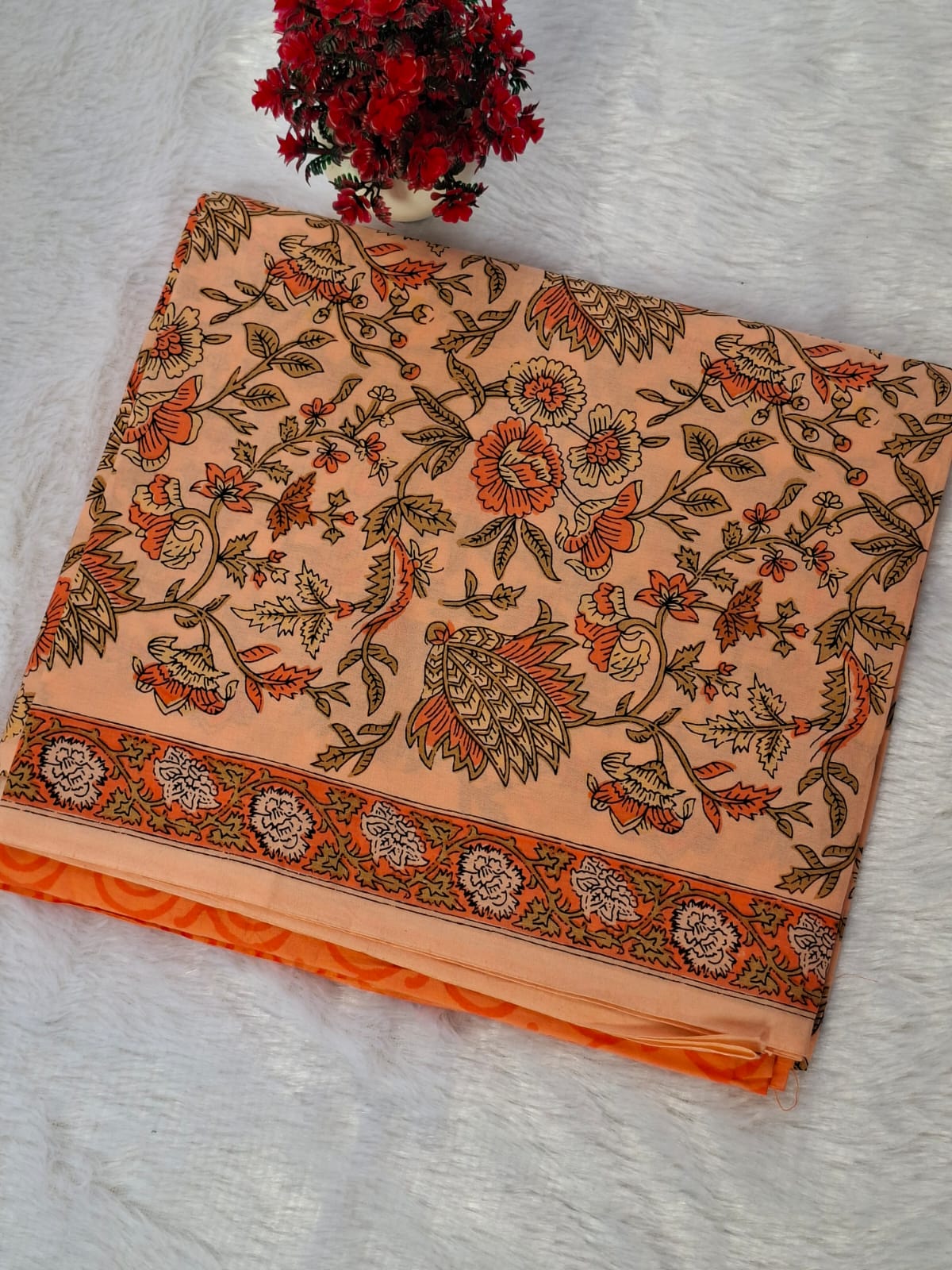 Pure Cotton Unstitched Suit - Cotton Dupatta