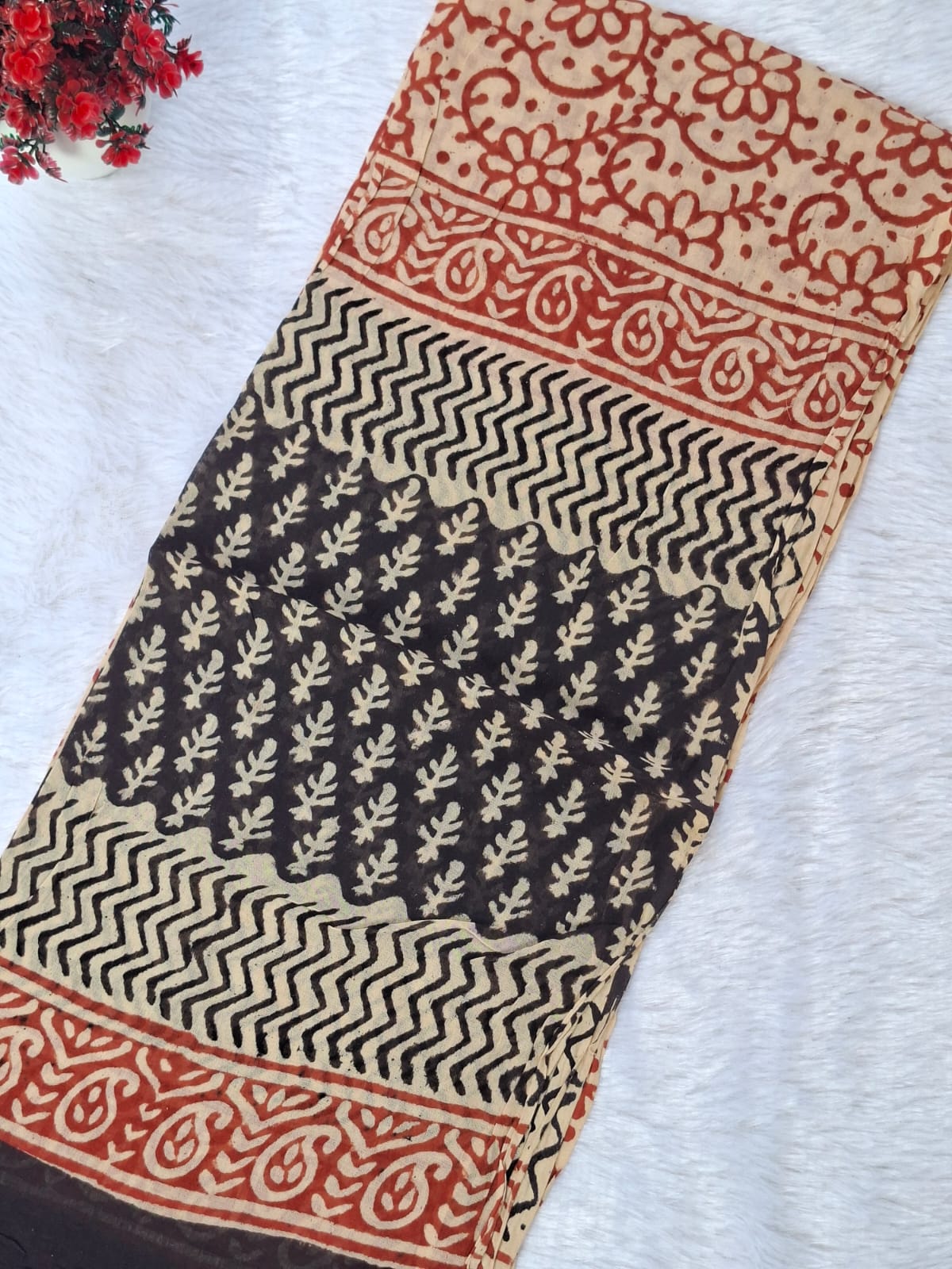 Pure Cotton Unstitched Suit - Cotton Dupatta