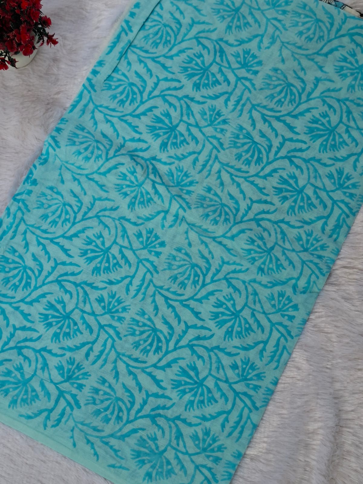 Pure Cotton Unstitched Suit - Cotton Dupatta