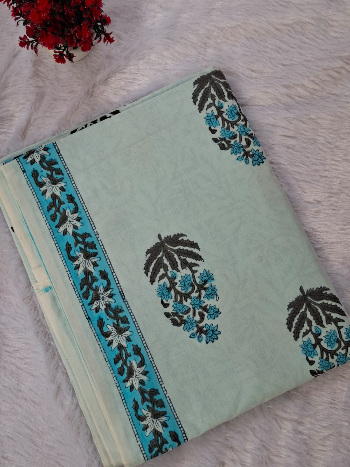 Pure Cotton Unstitched Suit - Cotton Dupatta