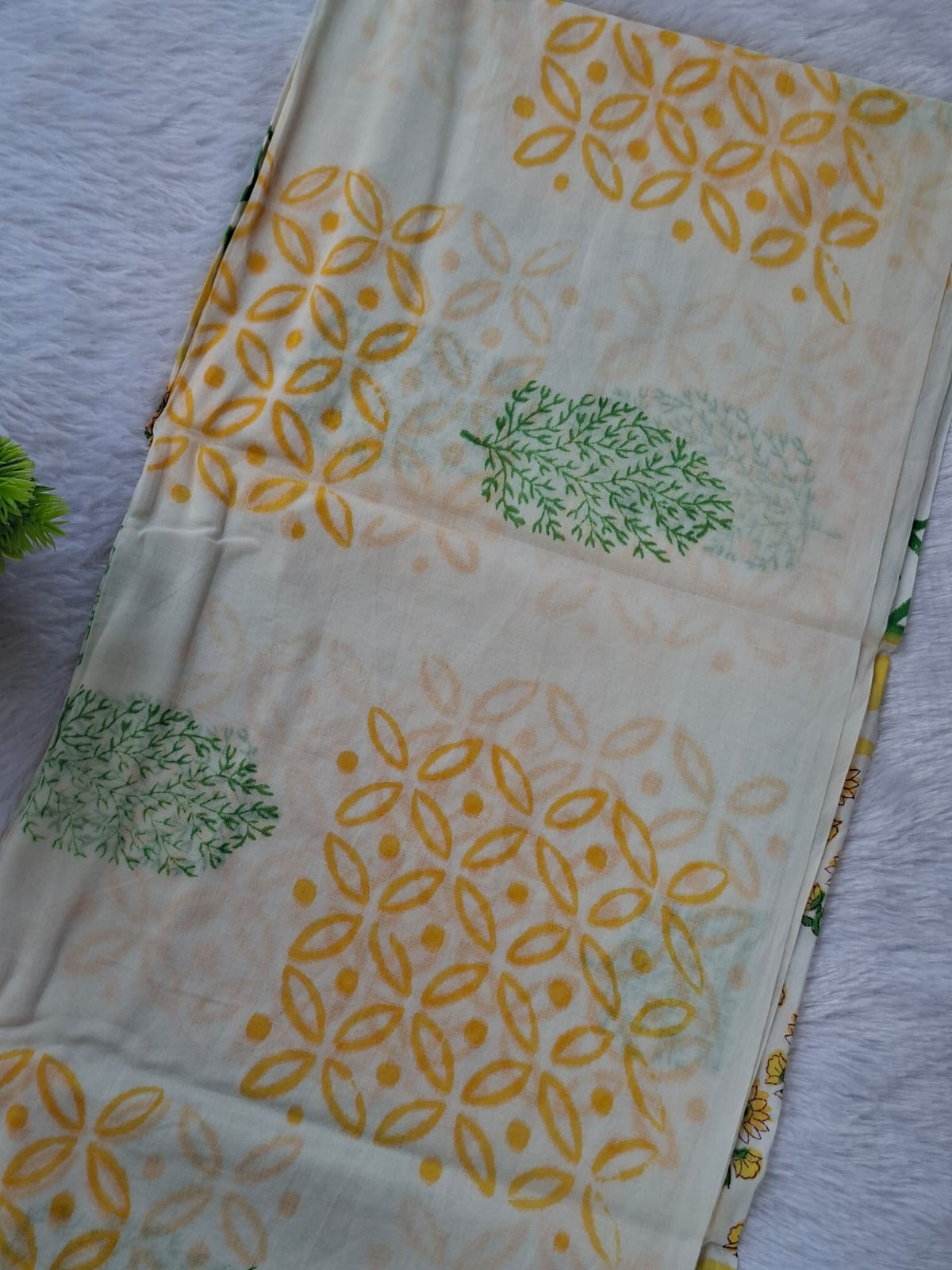 Pure Cotton Unstitched Suit - Cotton Dupatta