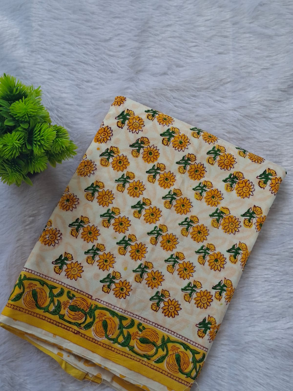 Pure Cotton Unstitched Suit - Cotton Dupatta