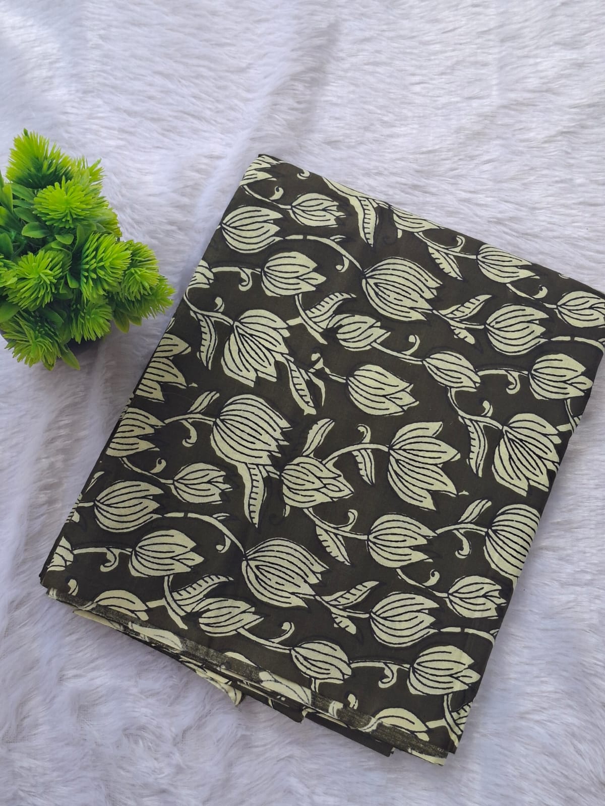 Pure Cotton Unstitched Suit - Cotton Dupatta