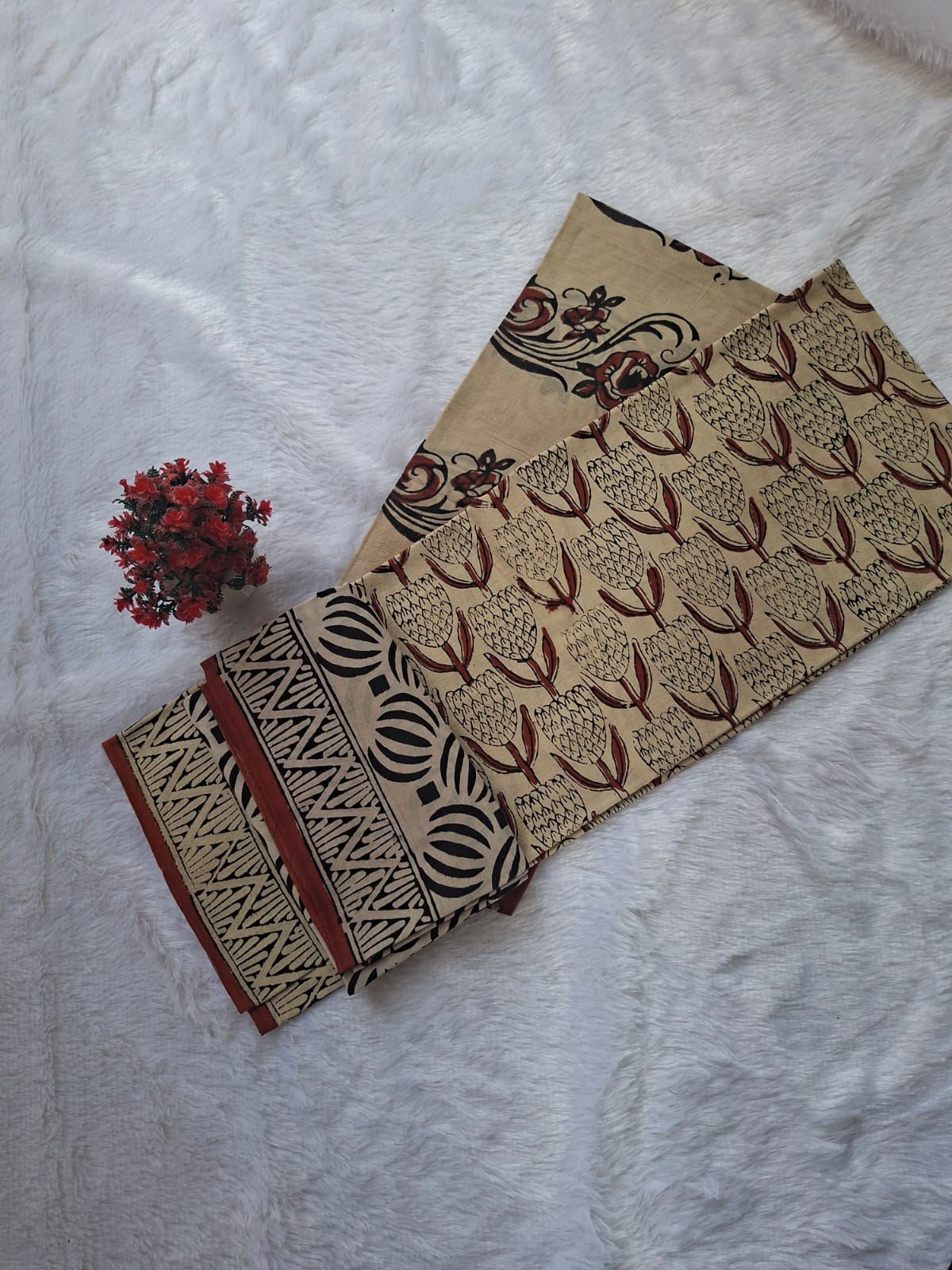 Pure Cotton Unstitched Suit - Cotton Dupatta