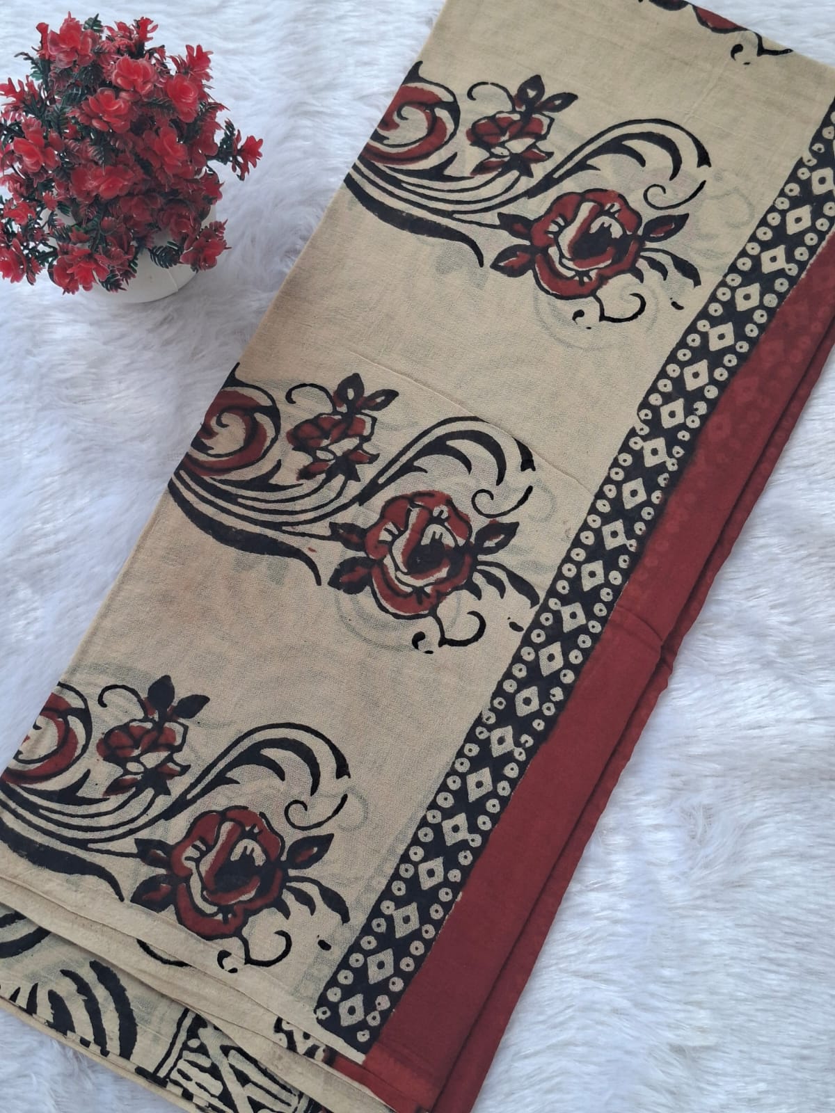 Pure Cotton Unstitched Suit - Cotton Dupatta