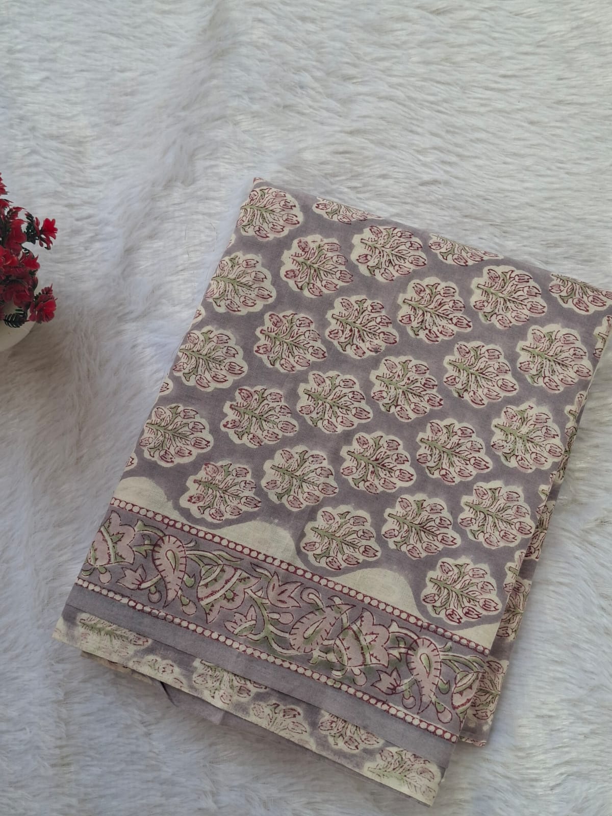 Pure Cotton Unstitched Suit - Cotton Dupatta