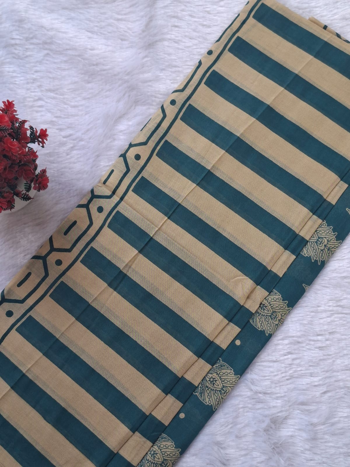 Pure Cotton Unstitched Suit - Cotton Dupatta