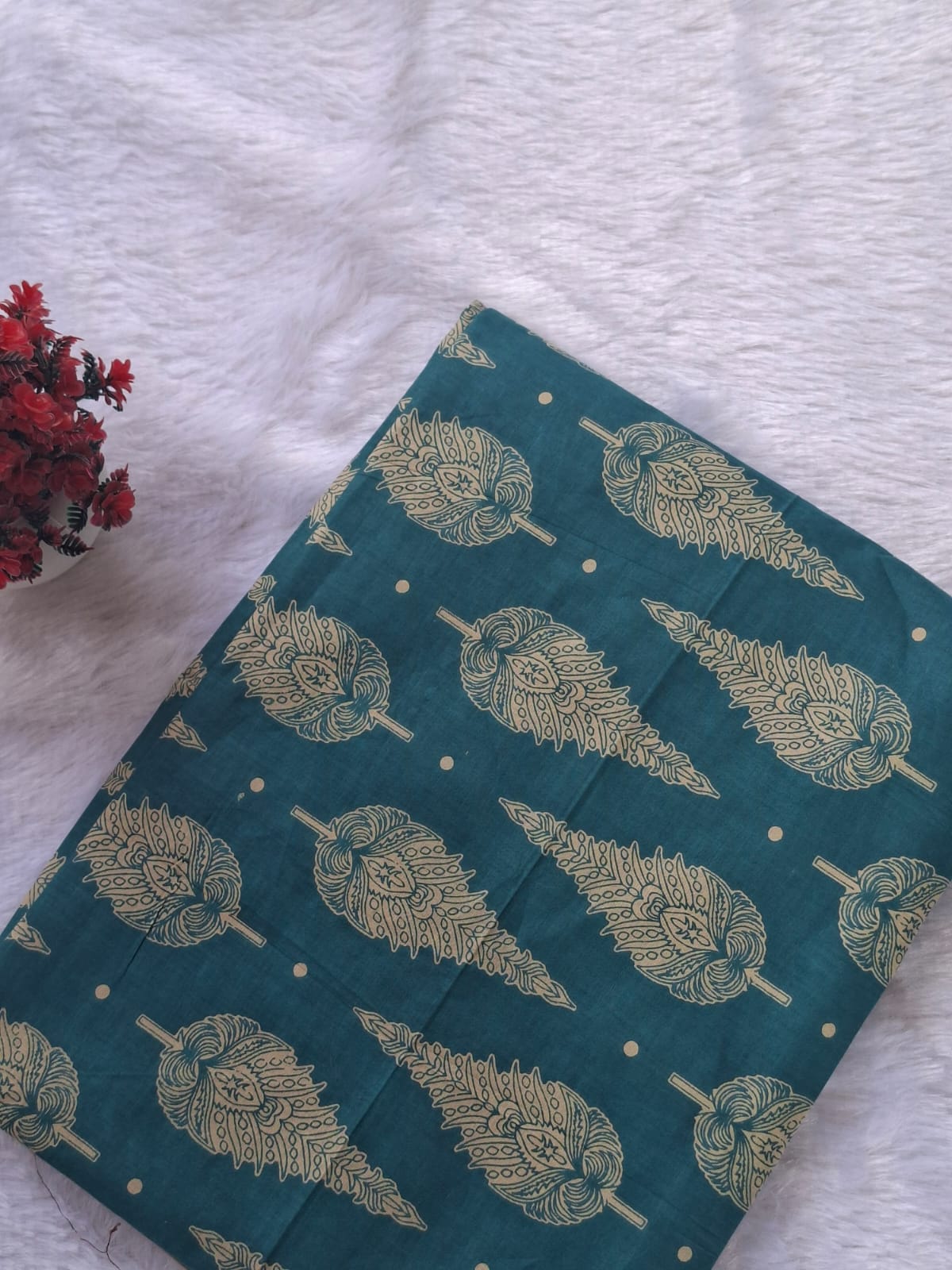 Pure Cotton Unstitched Suit - Cotton Dupatta