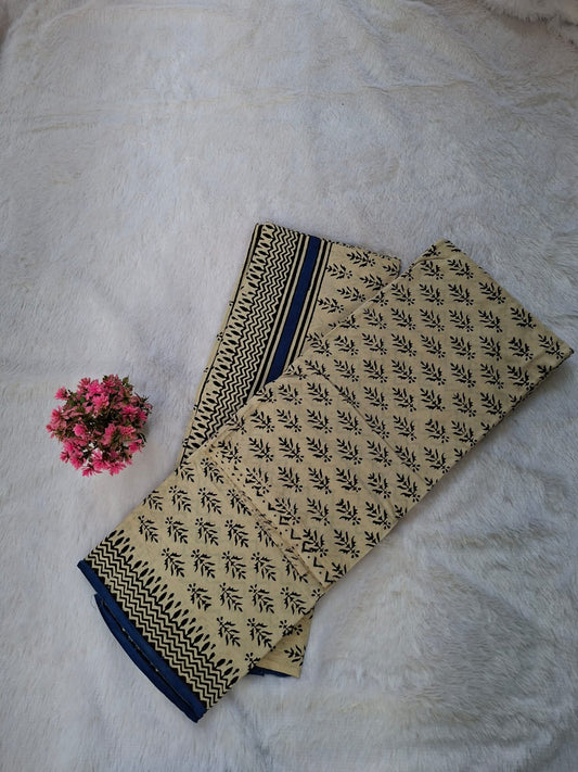 Pure Cotton Unstitched Suit - Cotton Dupatta