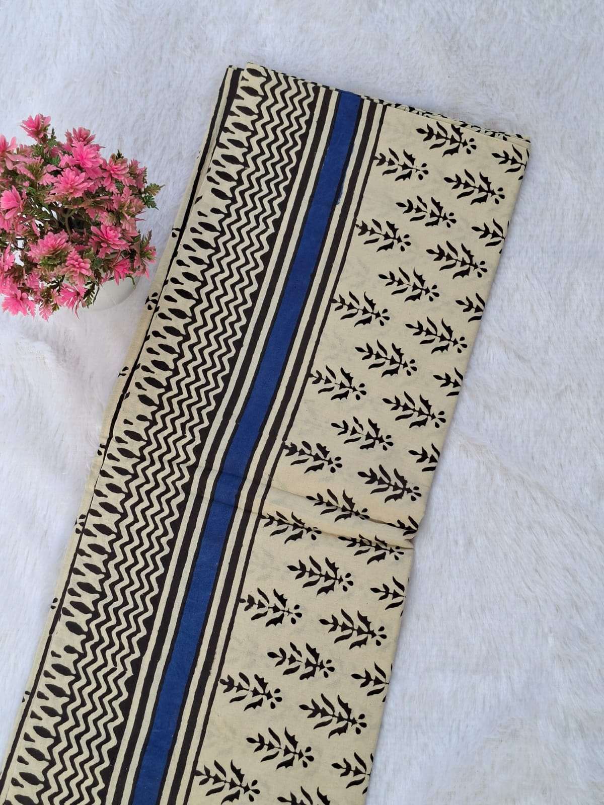 Pure Cotton Unstitched Suit - Cotton Dupatta