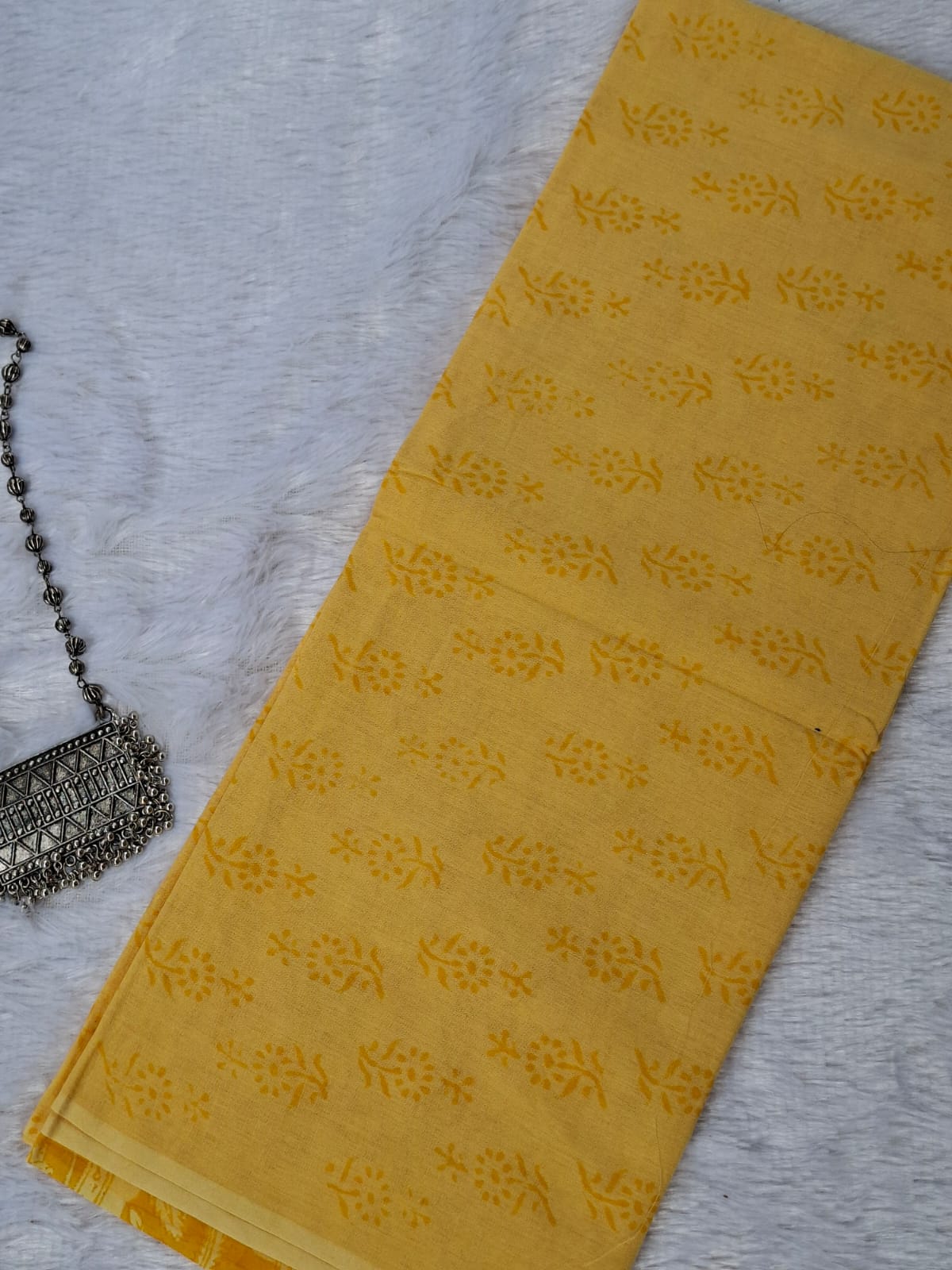 Pure Cotton Unstitched Suit - Cotton Dupatta