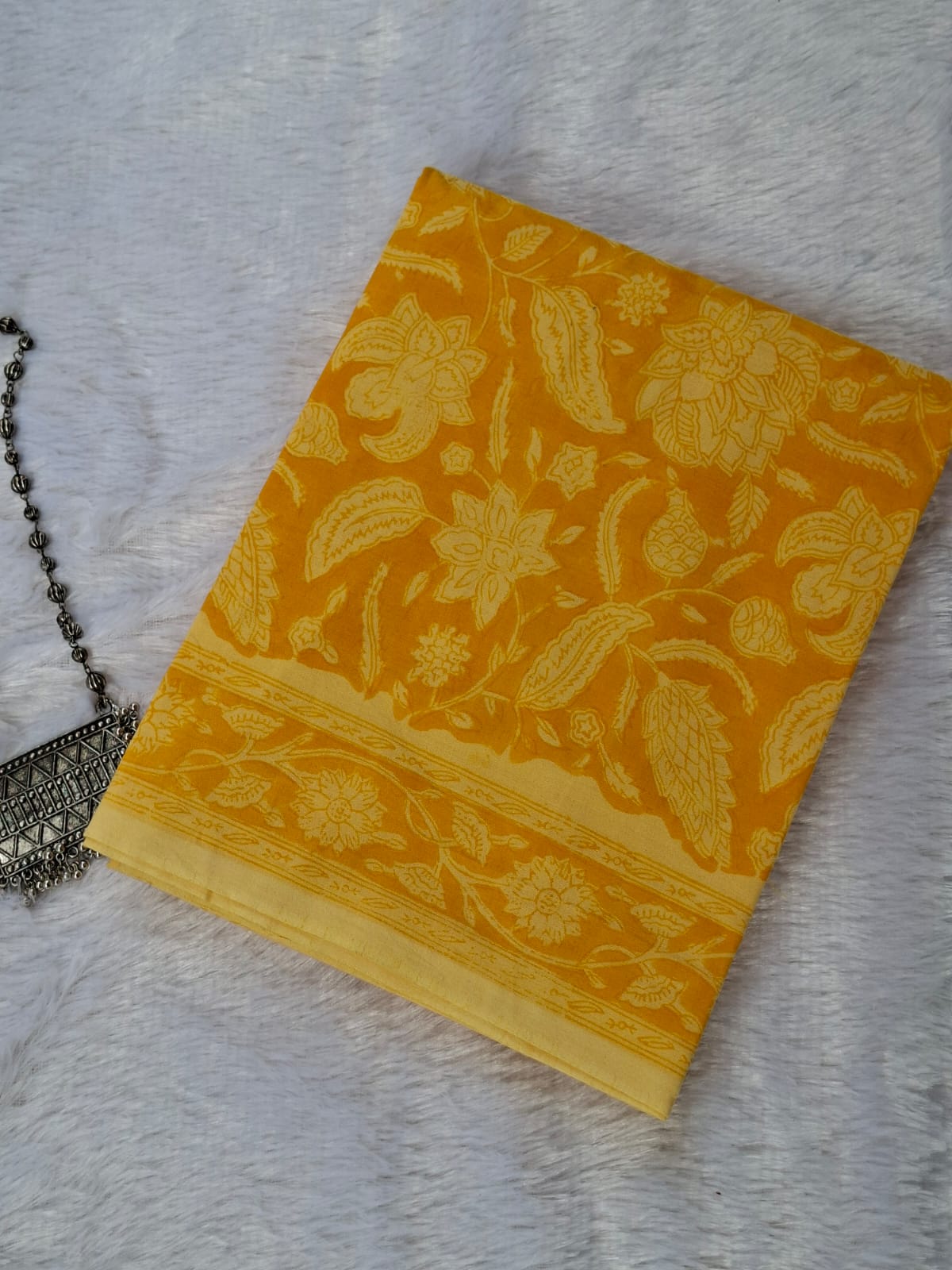 Pure Cotton Unstitched Suit - Cotton Dupatta