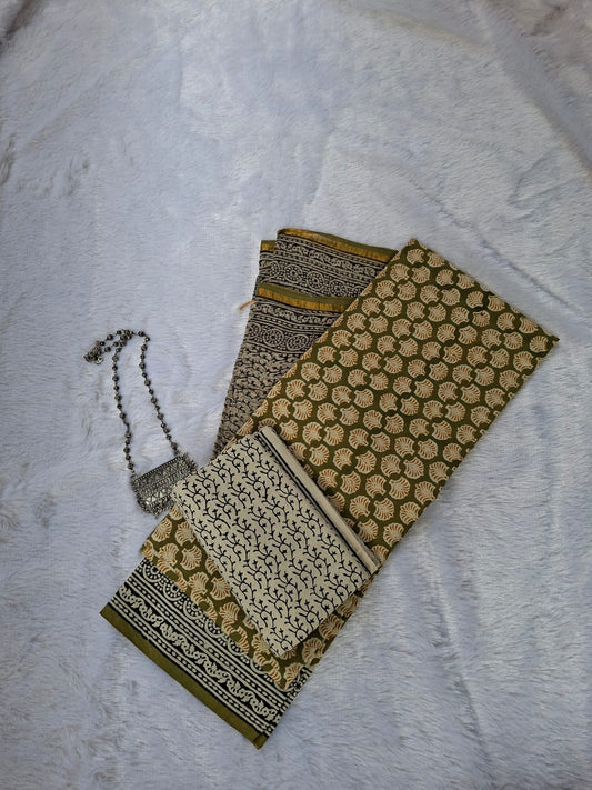 Pure Cotton Unstitched Suit - Kota Dupatta