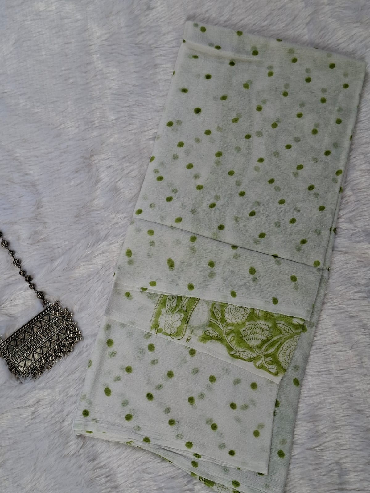 Pure Cotton Unstitched Suit - Cotton Dupatta