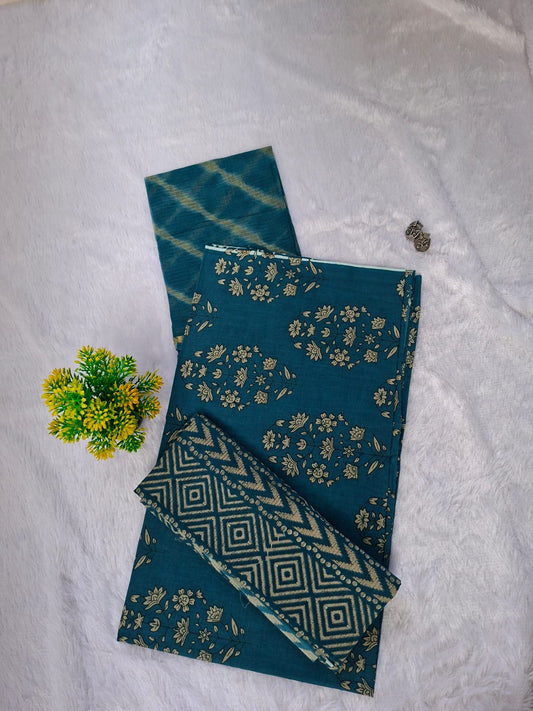 Pure Cotton Unstitched Suit - Kota Dupatta