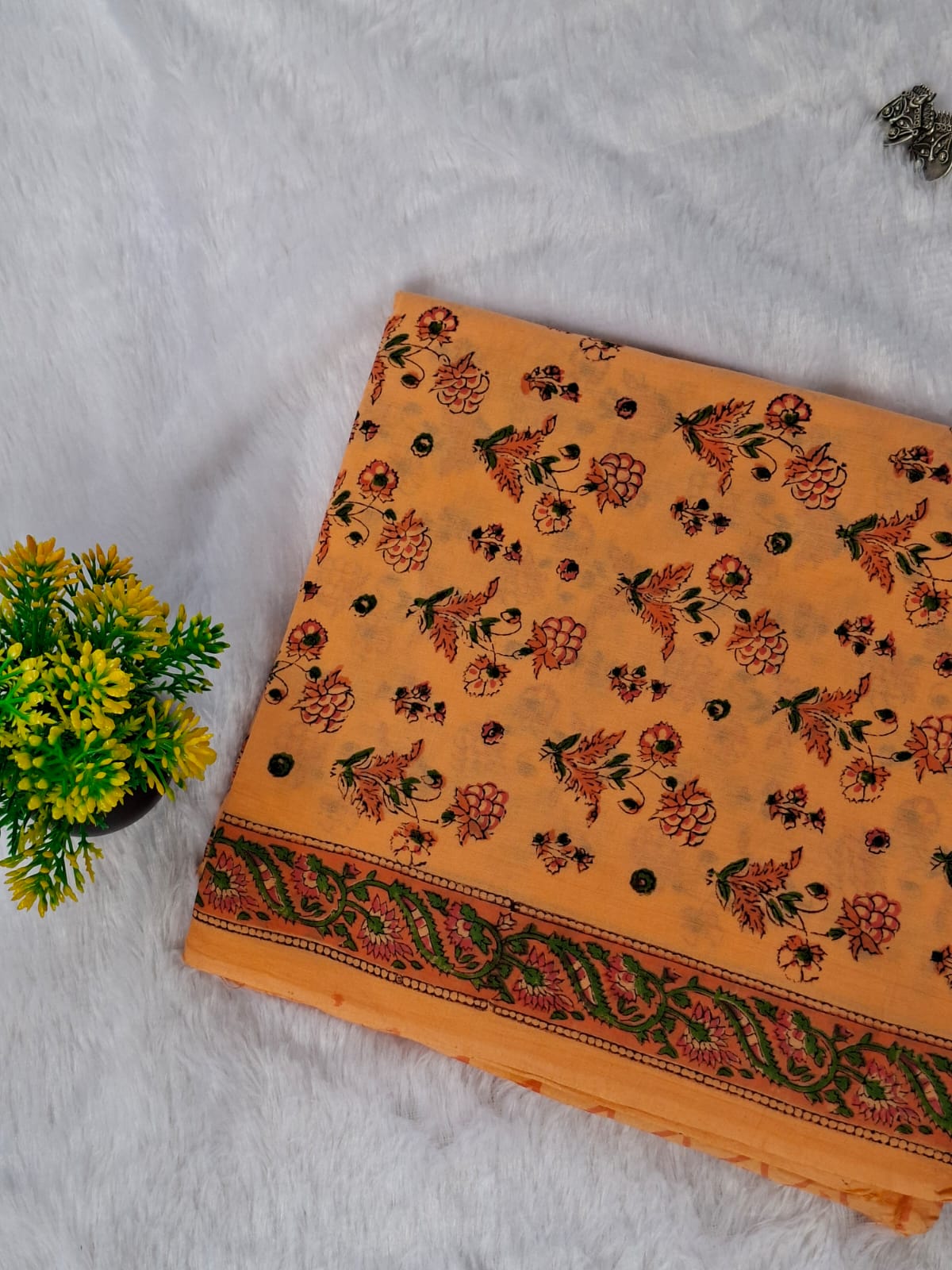 Pure Cotton Unstitched Suit - Chiffon Dupatta