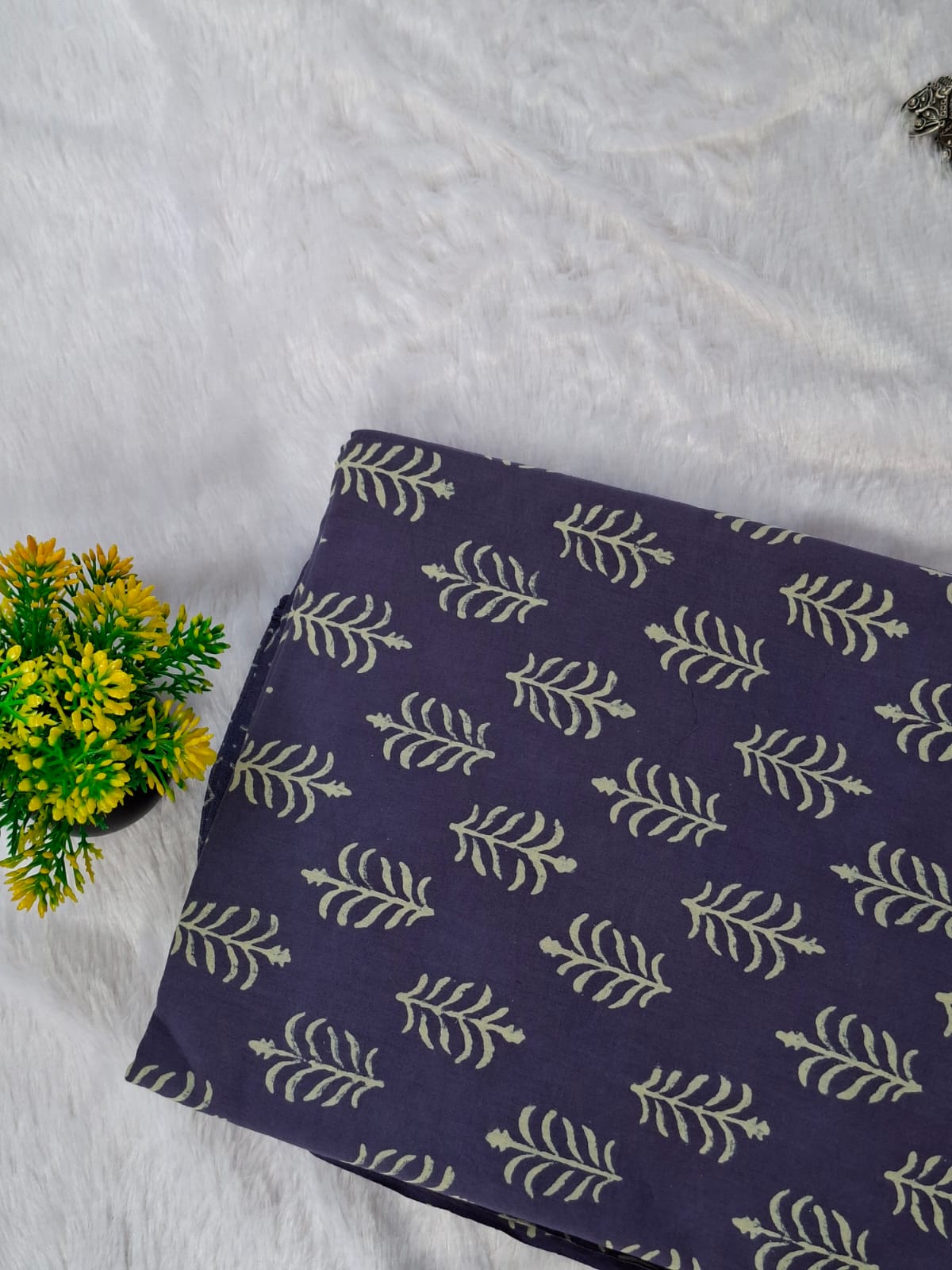 Pure Cotton Unstitched Suit - Chiffon Dupatta