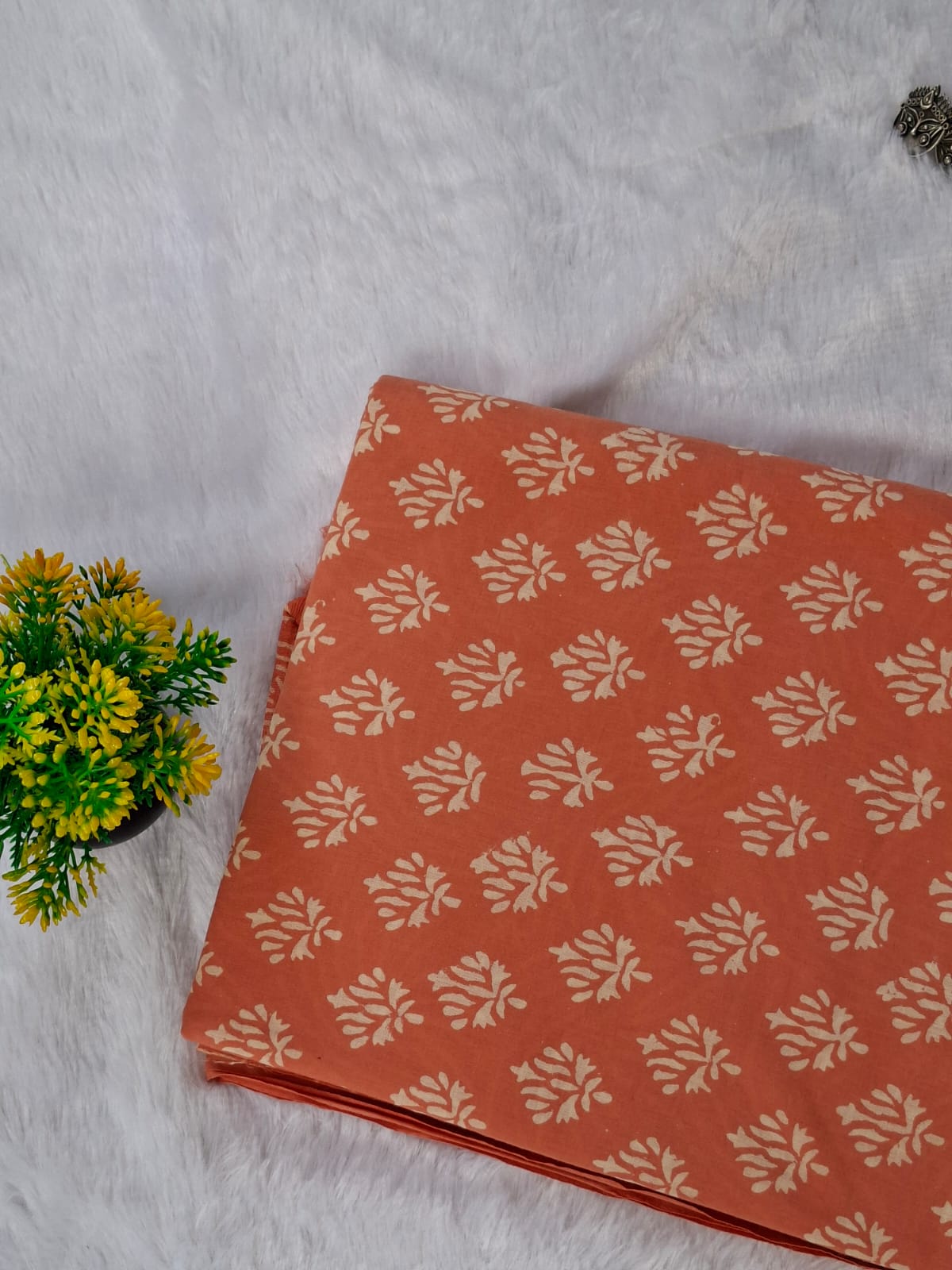 Pure Cotton Unstitched Suit - Chiffon Dupatta