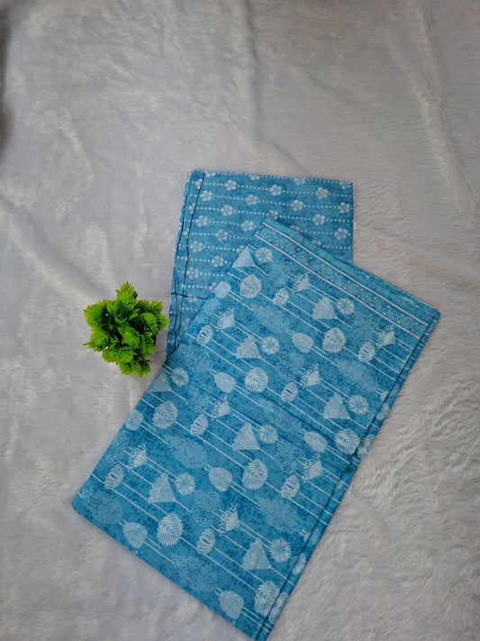 Pure Cotton Unstitched Suit - Cotton Dupatta