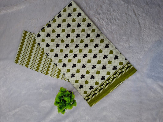 Pure Cotton Unstitched Suit - Cotton Dupatta