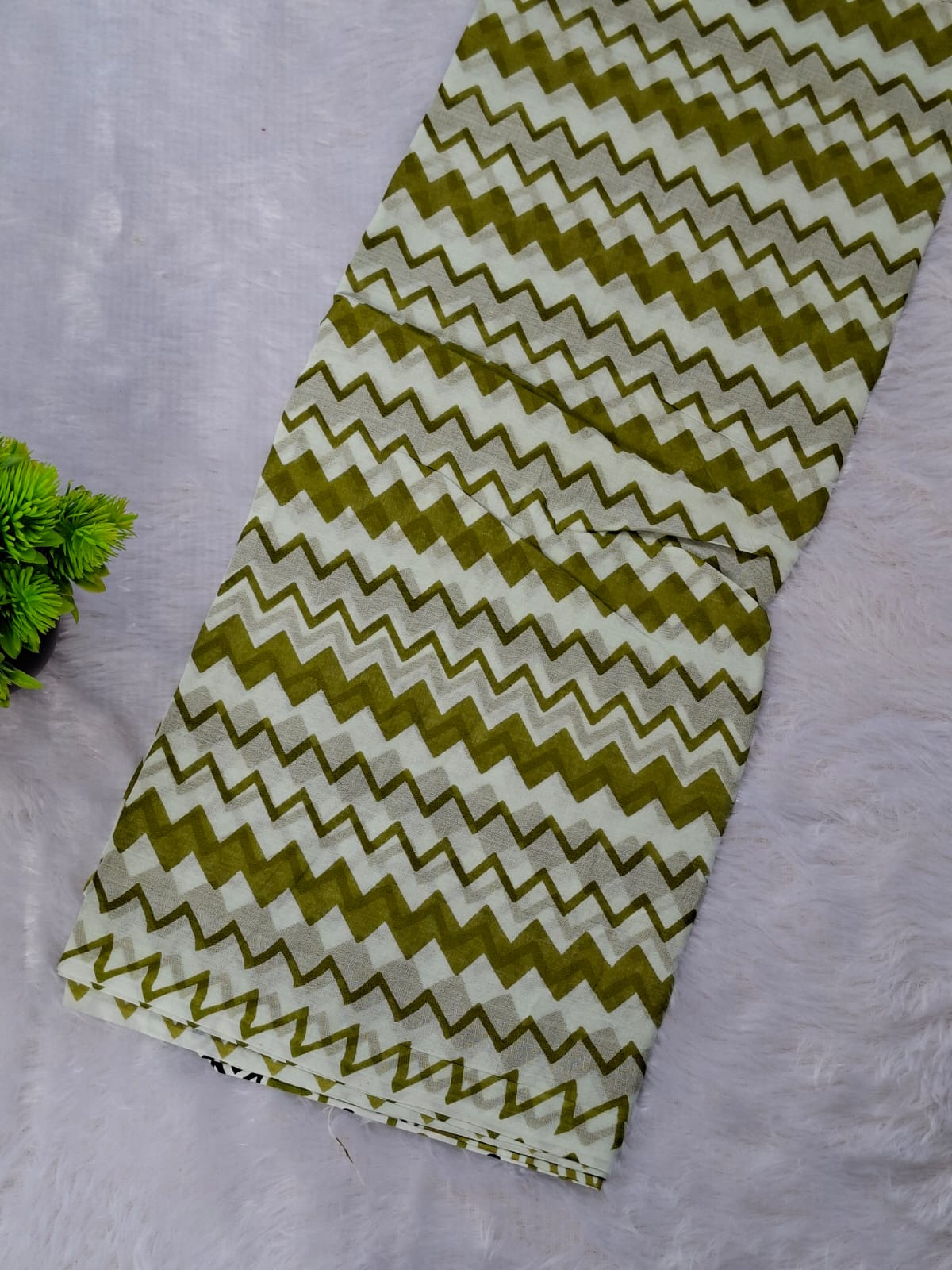 Pure Cotton Unstitched Suit - Cotton Dupatta