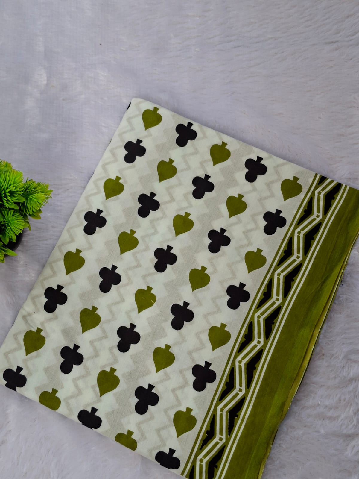 Pure Cotton Unstitched Suit - Cotton Dupatta