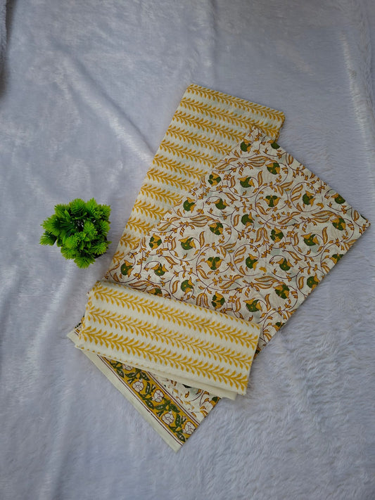 Pure Cotton Unstitched Suit - Cotton Dupatta