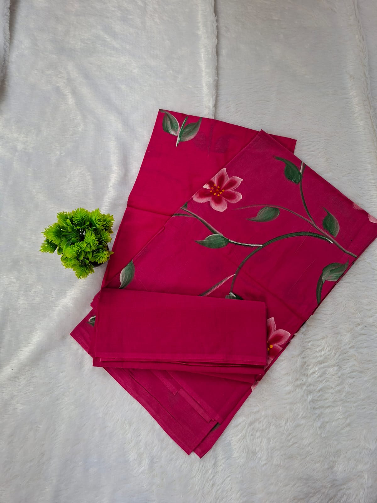 Pure Cotton Unstitched Suit - Cotton Dupatta