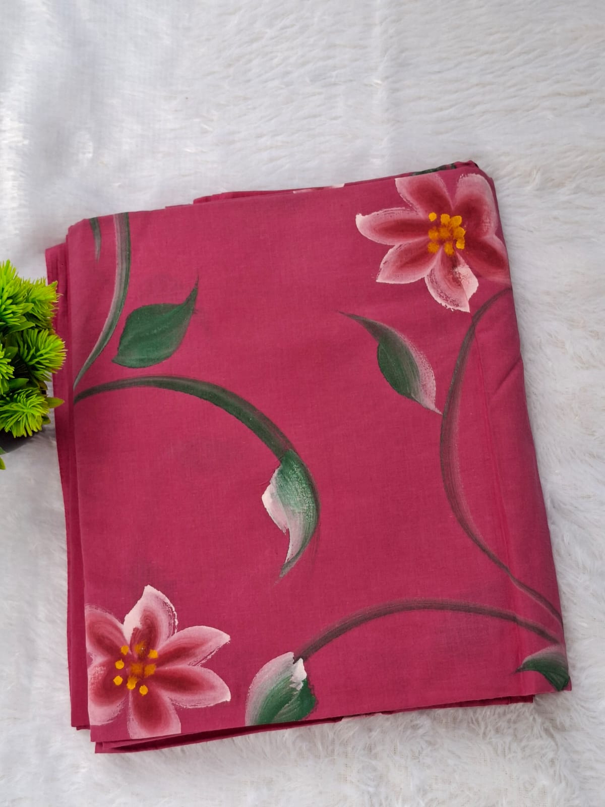 Pure Cotton Unstitched Suit - Cotton Dupatta