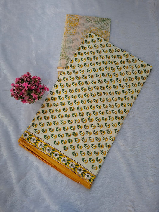 Pure Cotton Unstitched Suit - Kota Dupatta
