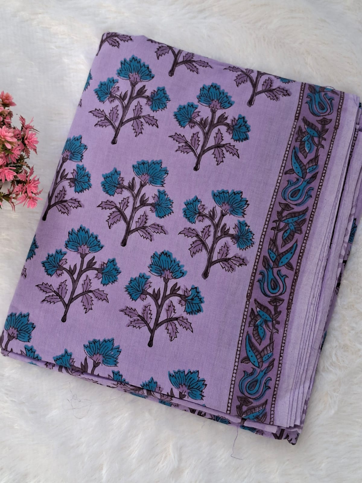 Pure Cotton Unstitched Suit - Cotton Dupatta