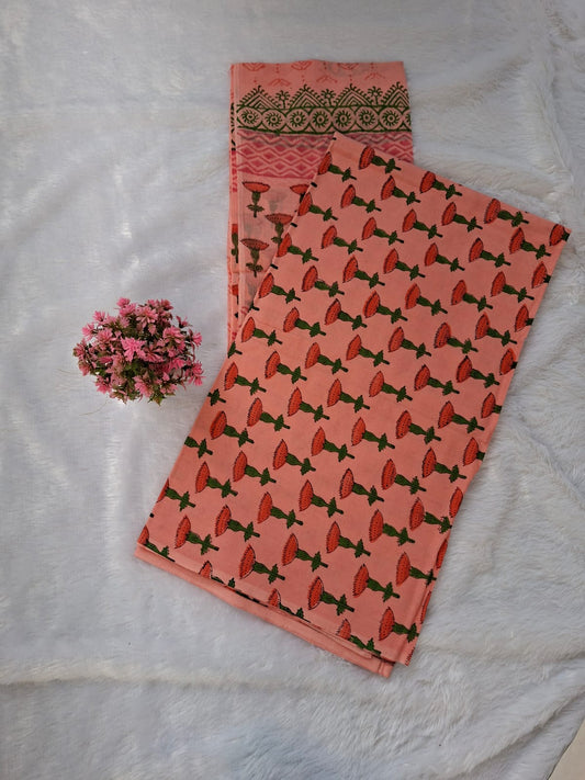 Pure Cotton Unstitched Suit - Cotton Dupatta