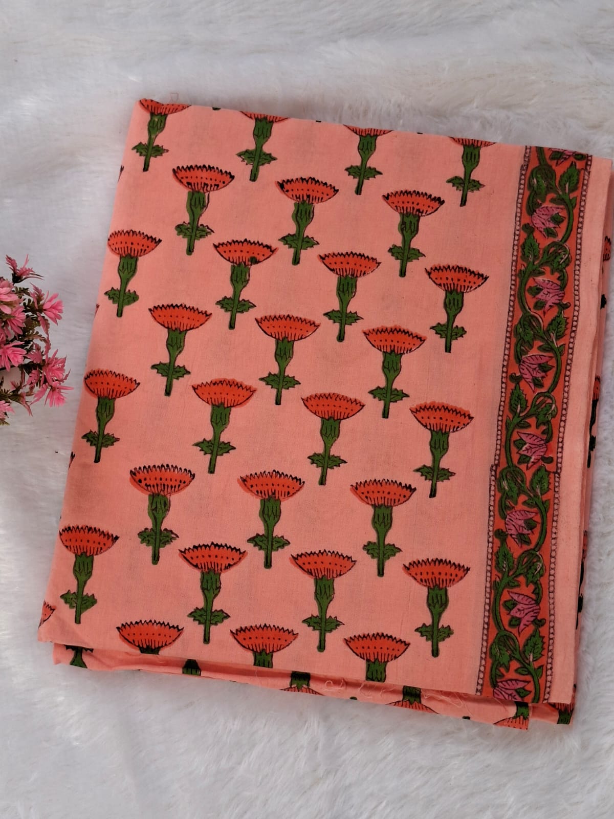 Pure Cotton Unstitched Suit - Cotton Dupatta