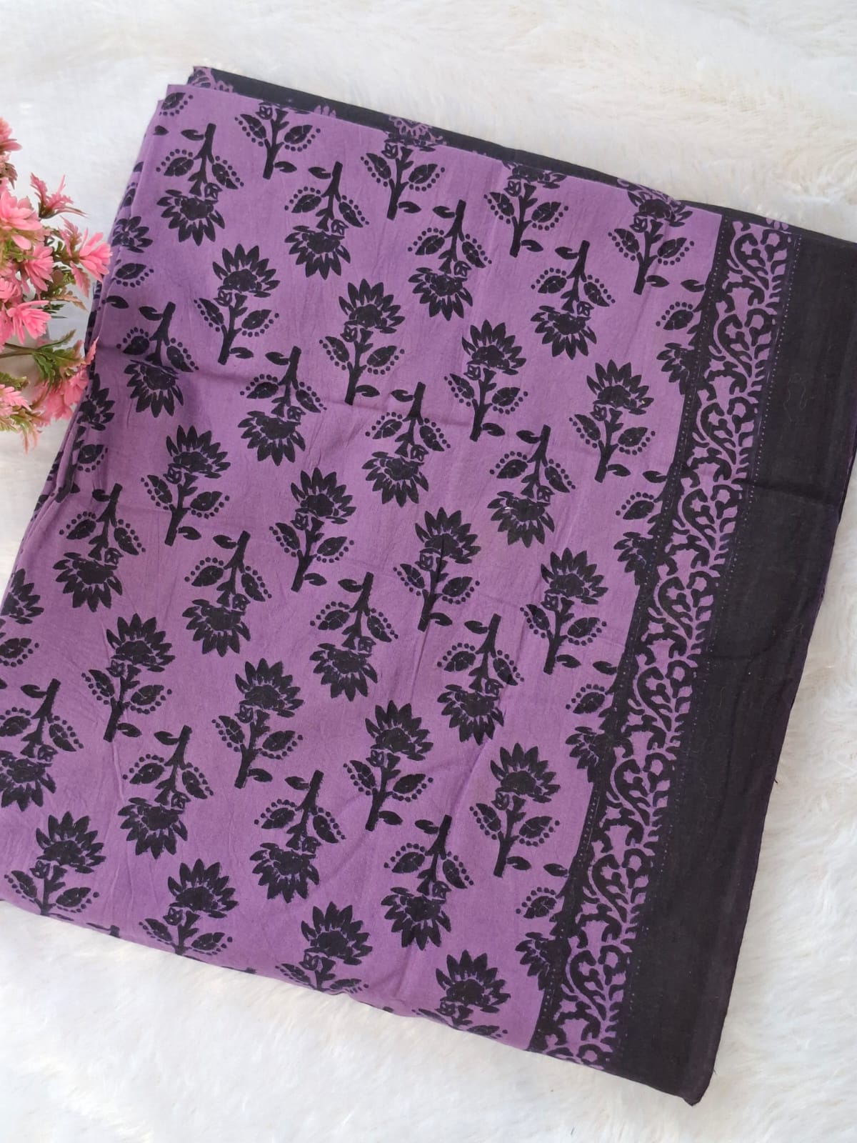 Pure Cotton Unstitched Suit - Cotton Dupatta