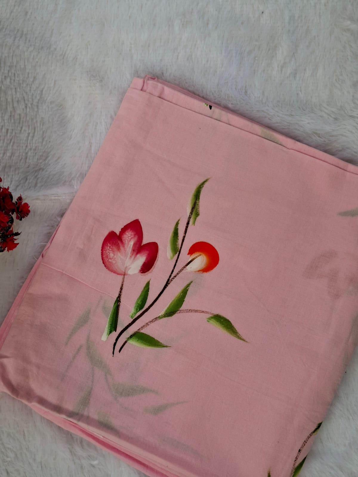 Pure Cotton Unstitched Suit - Chiffon Dupatta