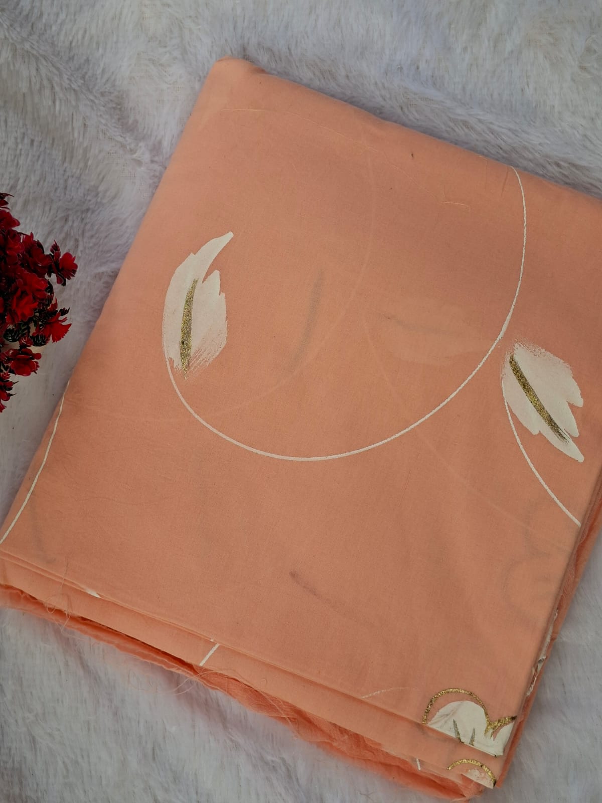 Pure Cotton Unstitched Suit - Chiffon Dupatta