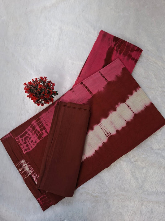 Pure Cotton Unstitched Suit - Chiffon Dupatta