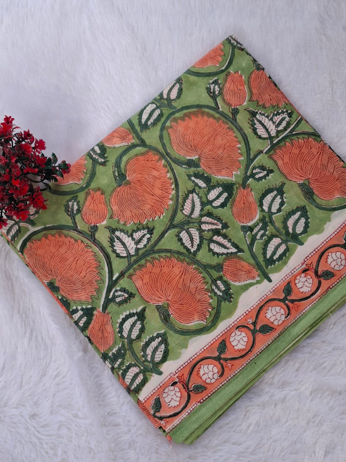 Pure Cotton Unstitched Suit - Cotton Dupatta