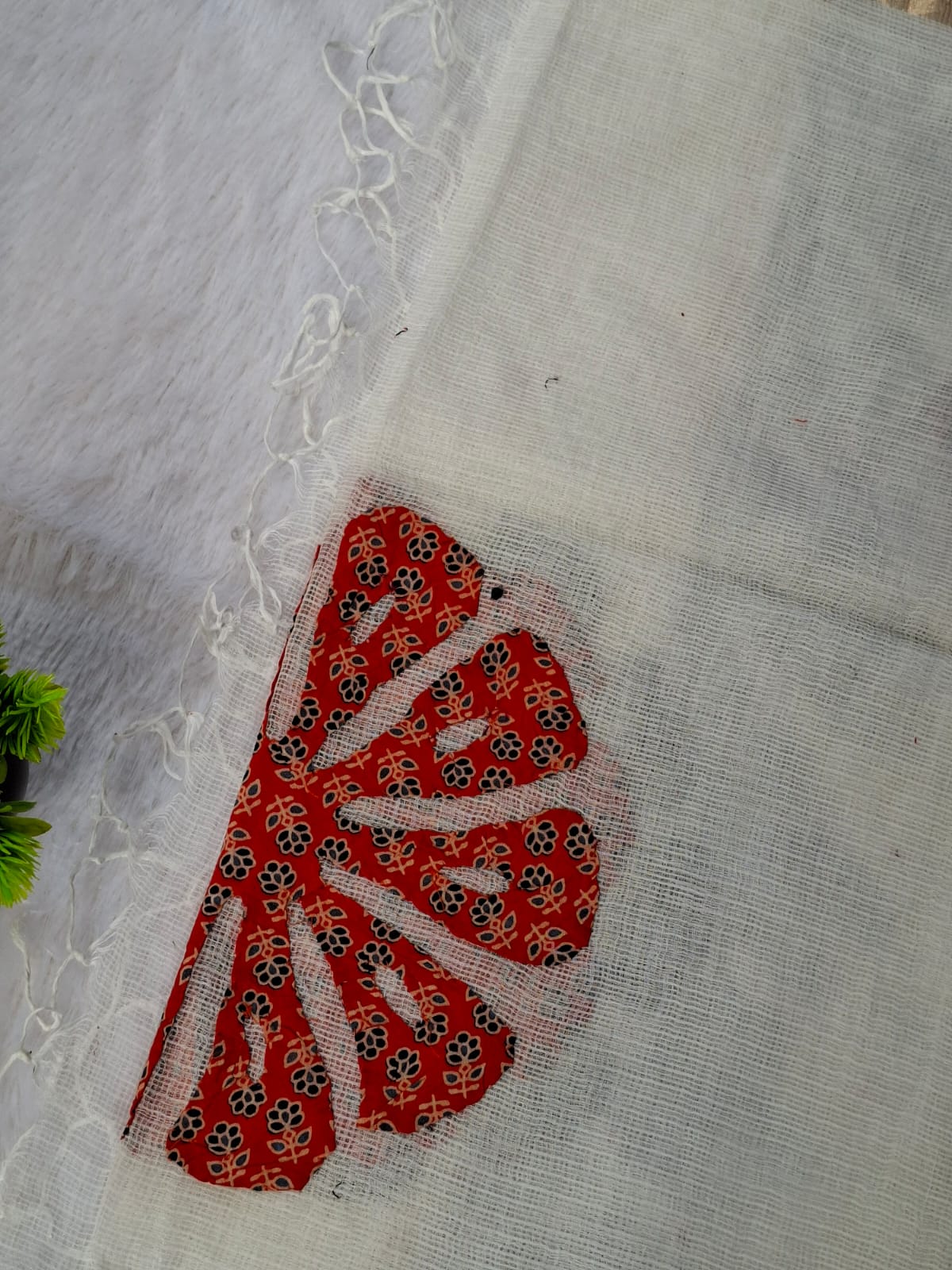 Patchwork dupatta cotton suit-Black